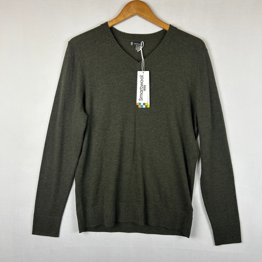 Smartwool Sparwood V Neck Sweater North Woods Heather SW016432K48-S Men's Size S